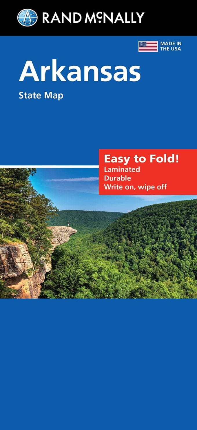 Arkansas, carte facile à plier | Rand McNally carte pliée Rand McNally