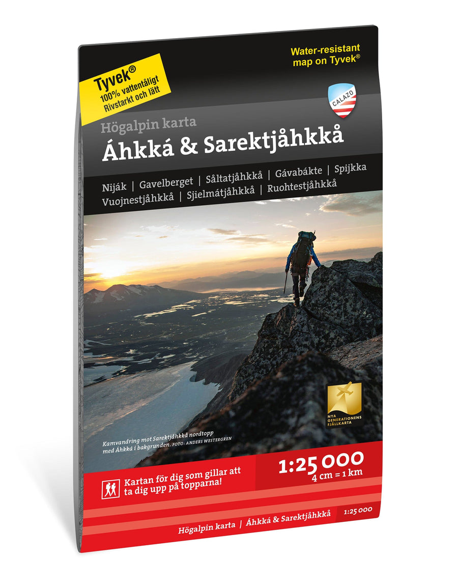 Carte de haute montagne - Áhkká & Sarektjåkkå (Suède) | Calazo carte pliée Calazo 