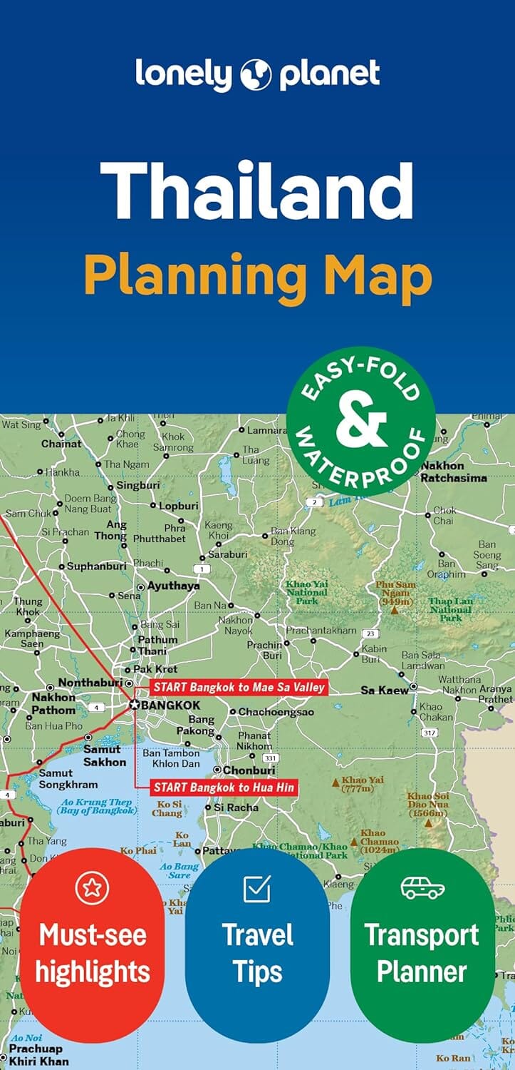 Carte de planification (en anglais) - Thailand | Lonely Planet carte pliée Lonely Planet EN 