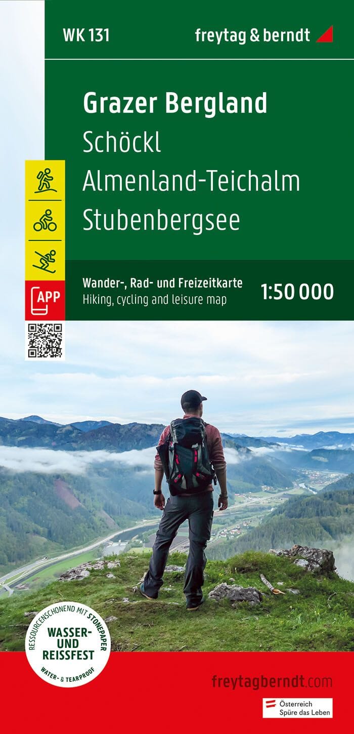 Carte de randonnée - Grazer Bergland - Schöckl - Teichalm - Stubenbergsee (Alpes autrichiennes), n° WK131 | Freytag & Berndt carte pliée Freytag & Berndt 