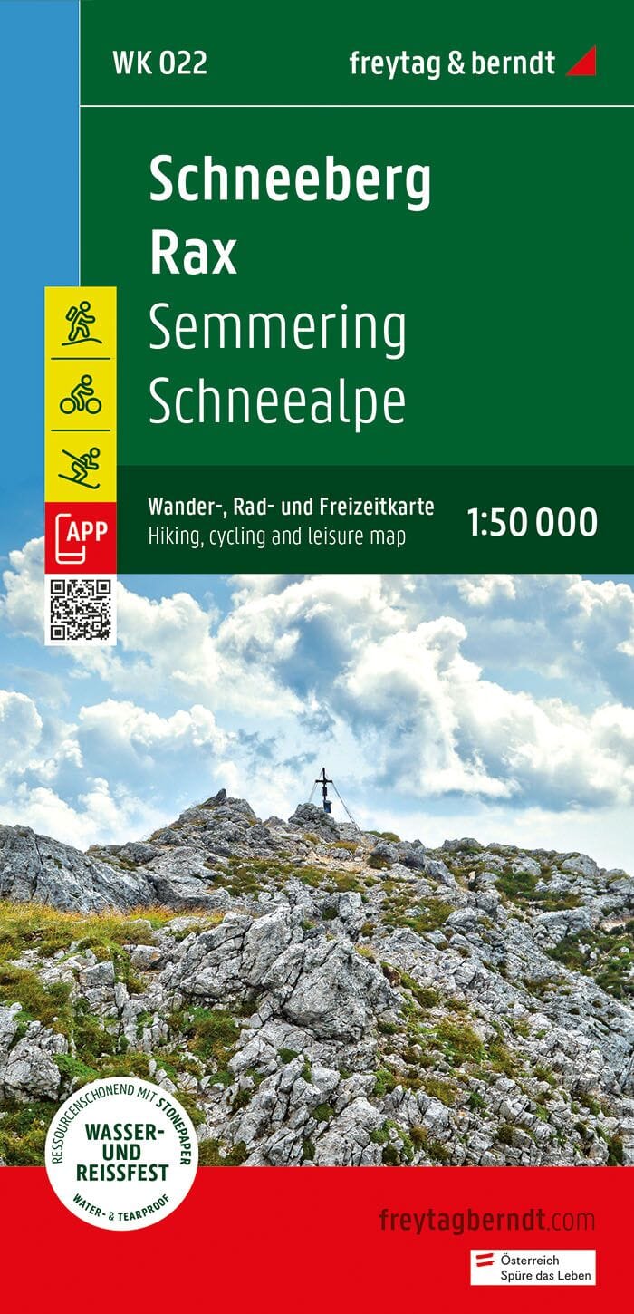 Carte de randonnée - Semmering - Rax - Schneeberg - Schneealpe (Alpes autrichiennes), n° WK022 | Freytag & Berndt carte pliée Freytag & Berndt 
