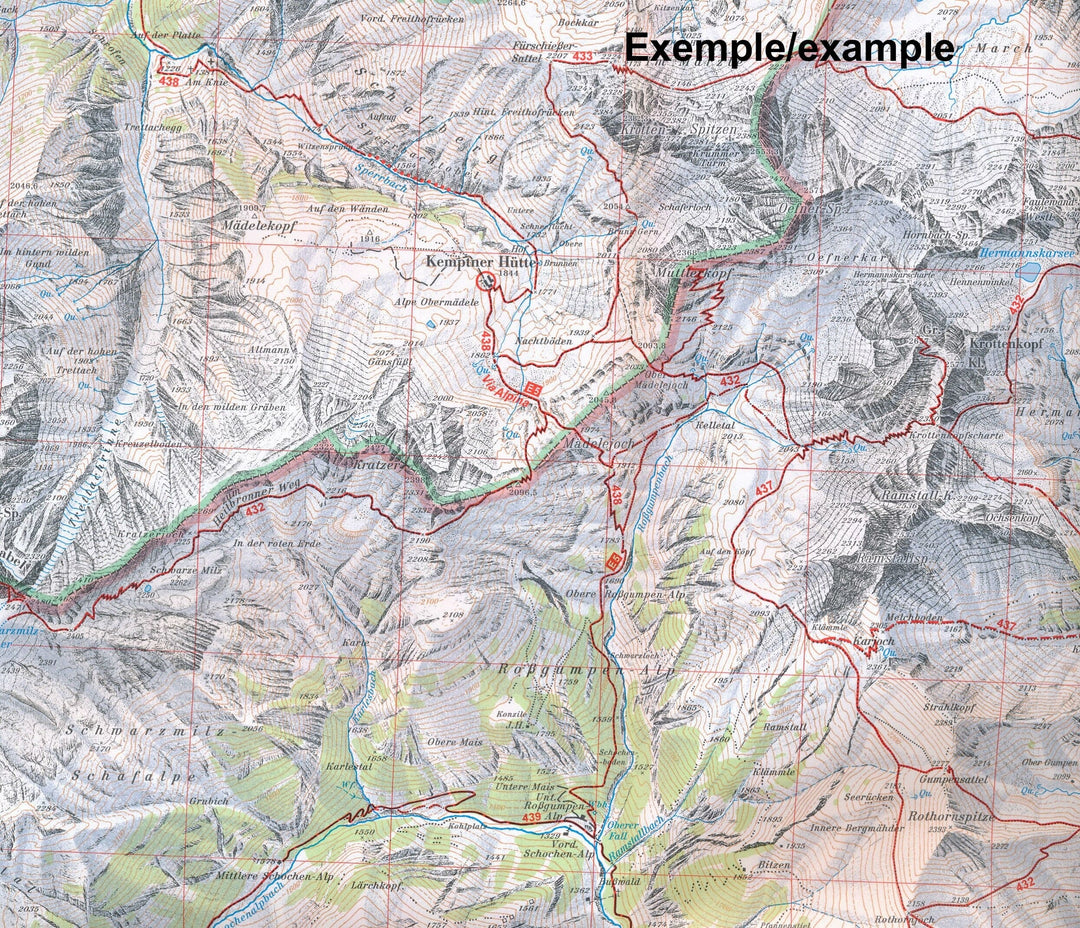 Carte de randonnée & ski n° BY06 - Ammergebirge Ouest, Hochplatte, Kreuzspitze (Alpes bavaroises) | Alpenverein carte pliée Alpenverein 