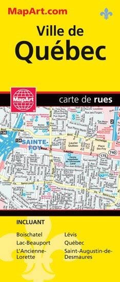 Carte des rues de la ville de Québec | MapArt carte pliée MapArt