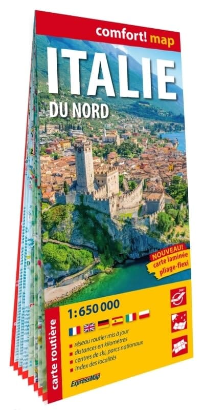 Carte routière plastifiée - Italie Nord | Express Map carte pliée Express Map