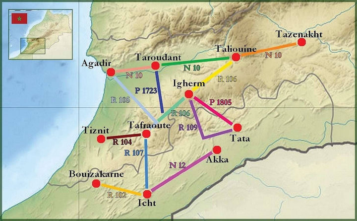 Guide - Maroc GPS Waypoints | Huber carte pliée Huber 
