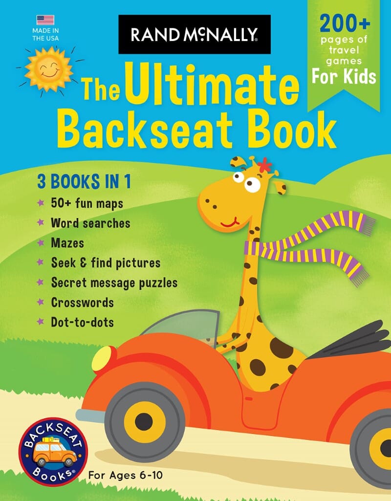 The Ultimate Backseat Book 3 in 1 Kids' Activity Book | Rand McNally atlas Rand McNally