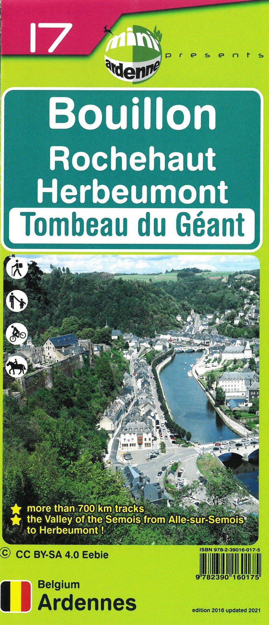 Carte de randonnée - Bouillon, Rochehaut, Herbeumont, Tombeau du Géant, n° 17 | Mini Planet carte pliée Mini Planet 