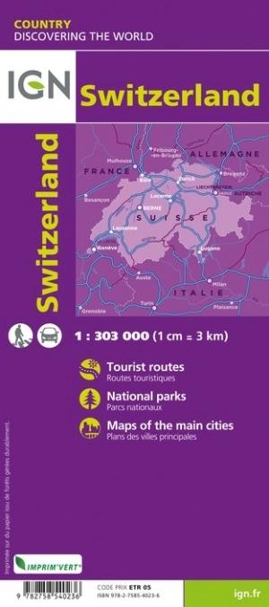 Carte de voyage de la Suisse | IGN - La Compagnie des Cartes
