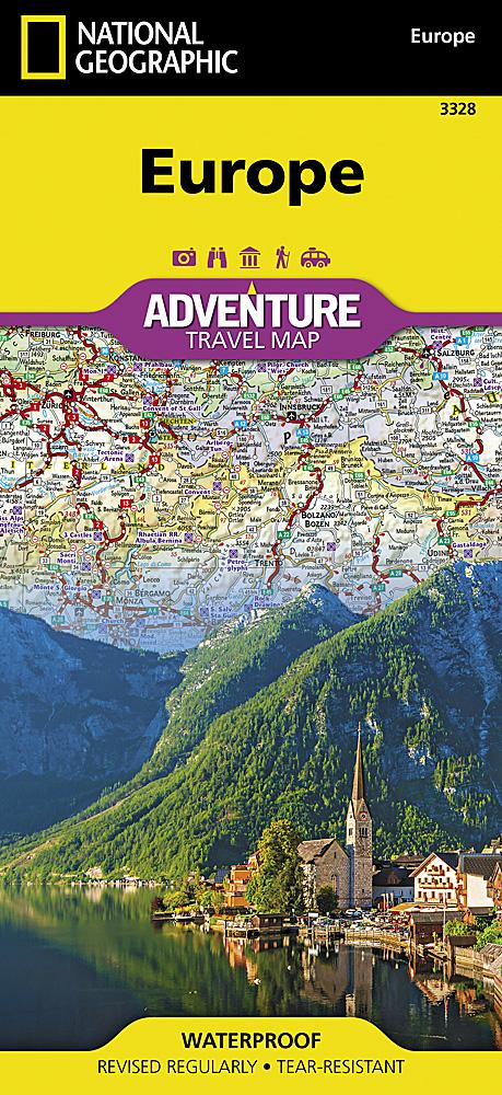 Carte de voyage - Europe  National Geographic – La Compagnie des Cartes -  Le voyage et la randonnée