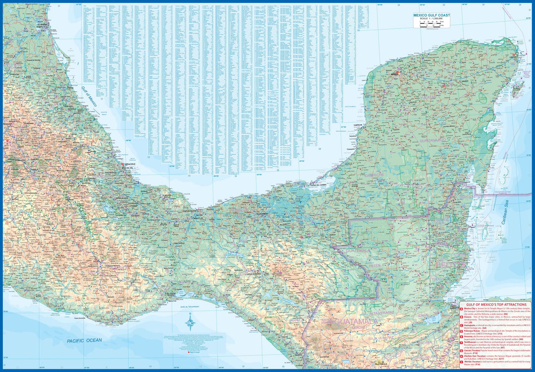 Carte de voyage - Mexique : Golfe du Mexique | ITM carte pliée ITM 