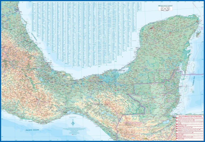Carte de voyage - Mexique : Golfe du Mexique | ITM carte pliée ITM 