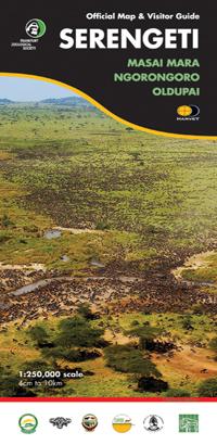 Carte détaillée - Serengeti, Masai Mara, Ngorogoro and Oldupai | Harvey Maps carte pliée Harvey Maps 