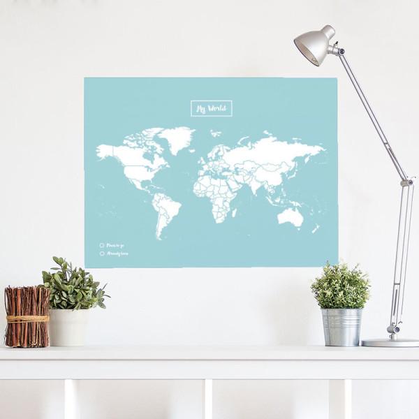 Map Monde Liege Blanche  Carte du Monde en liège – Déco Murale planisphère