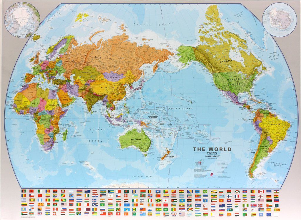 Carte du Monde - Mappemonde - Planisphère - Achat