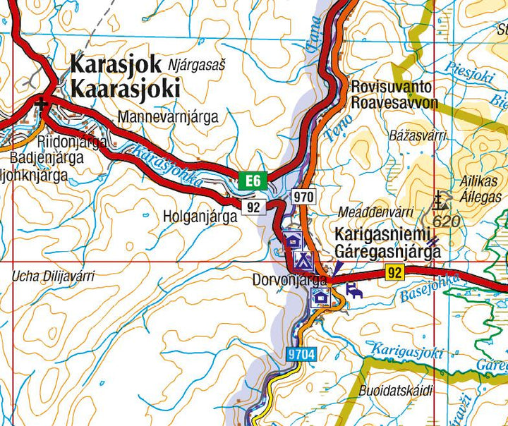Carte régionale n° 10 - Carte régionale - Finlande Nord, Pohjois-Suomi Road map (Finlande) | Karttakeskus carte pliée Karttakeskus 