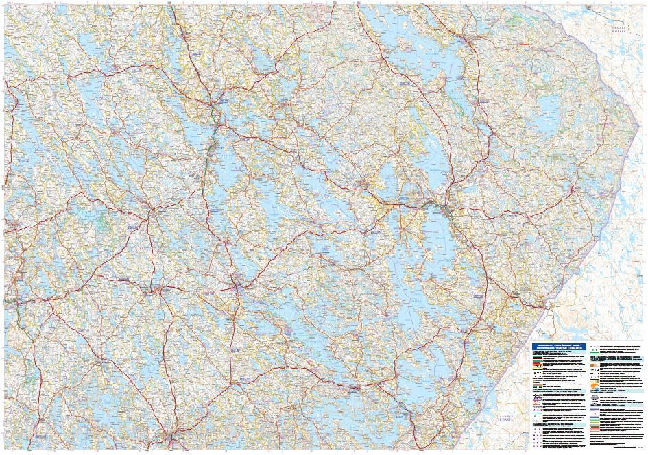 Carte régionale n° 6 - Finlande Est, Itä-Suomi Road map | Karttakeskus carte pliée Karttakeskus 