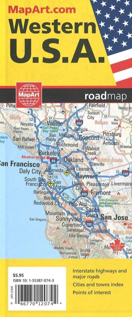 Western USA Road Map | Canadian Cartographics Corporation Road Map