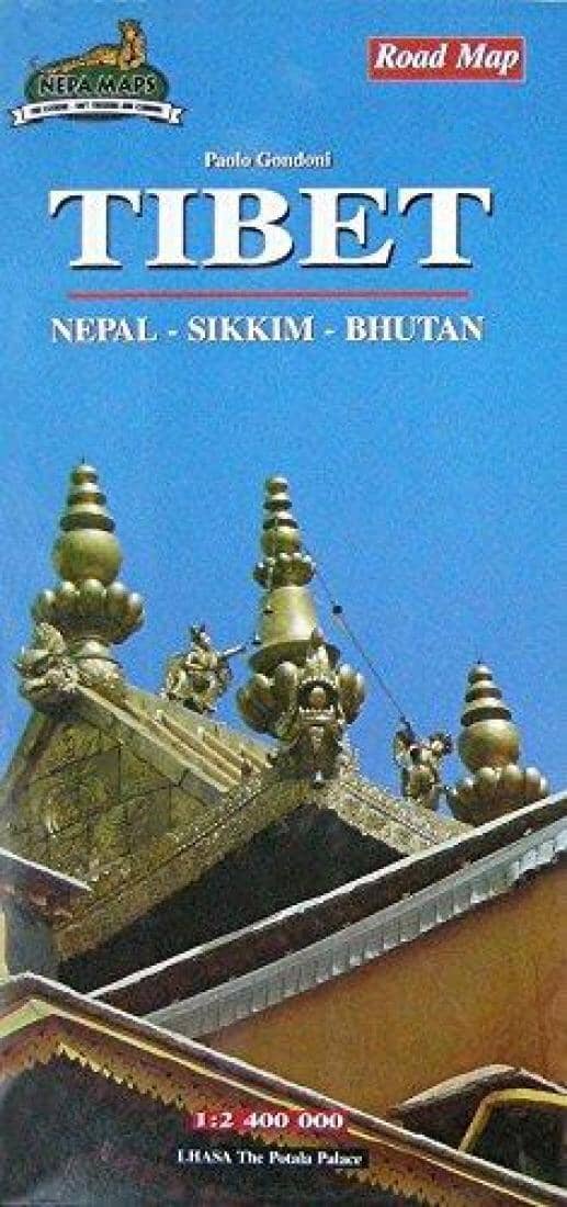 Tibet Road Map : Nepal - Sikkim - Bhutan | Himalayan MapHouse Pvt. Ltd Hiking Map 