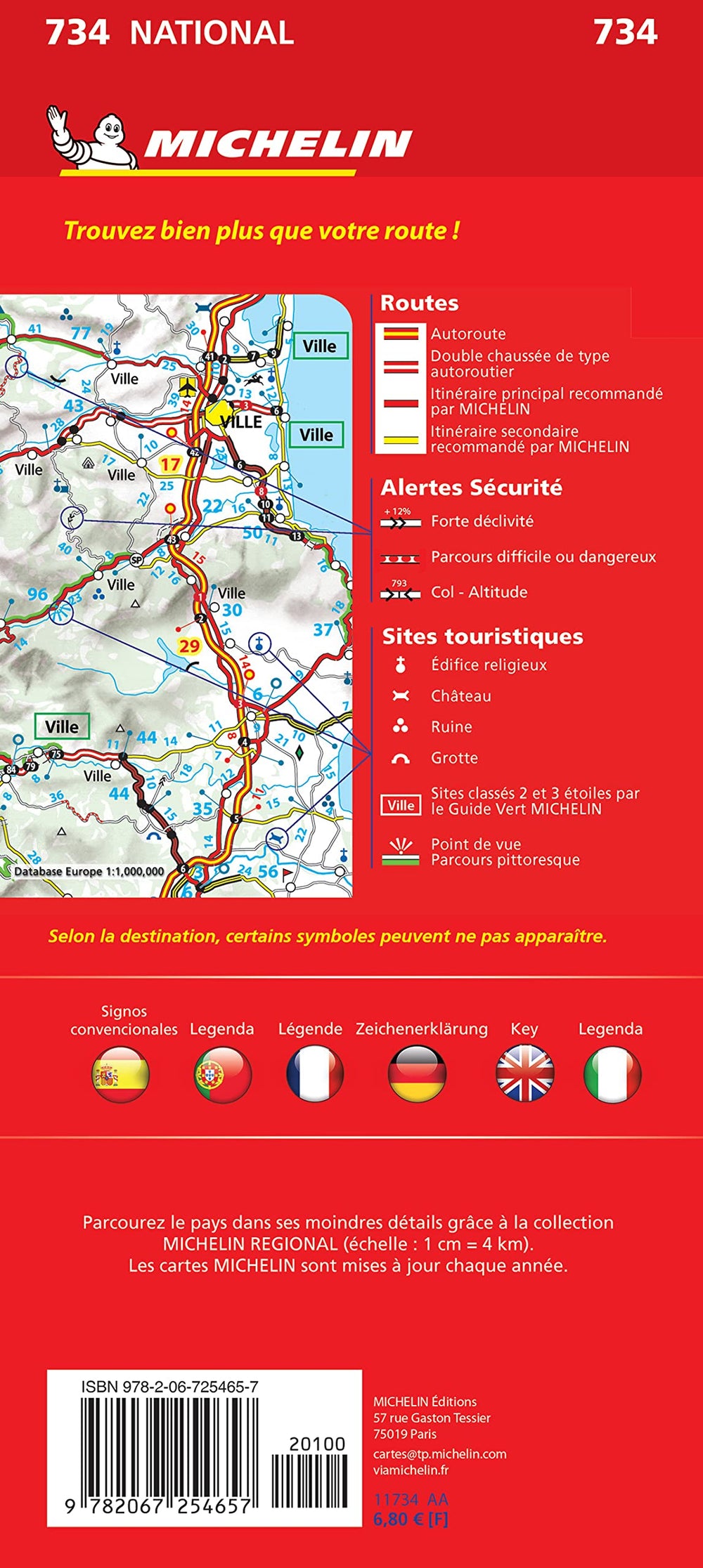 Carte routière n° 734 - Espagne, Portugal 2022 | Michelin carte pliée Michelin 