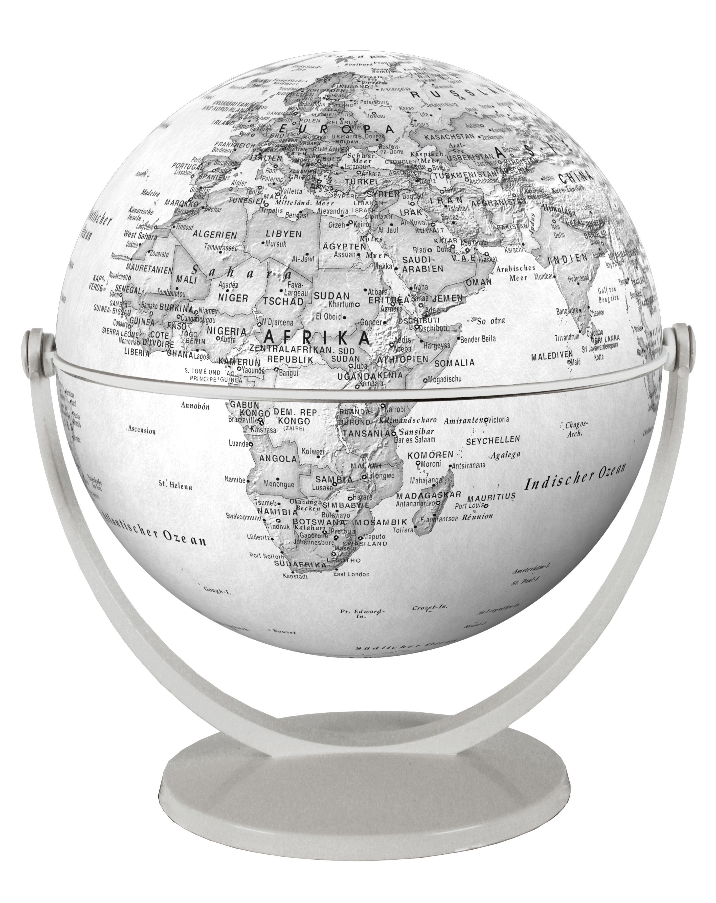 Globe rétro de diamètre 18 cm, couleur noir, avec pied en laiton (en a – La  Compagnie des Cartes - Le voyage et la randonnée