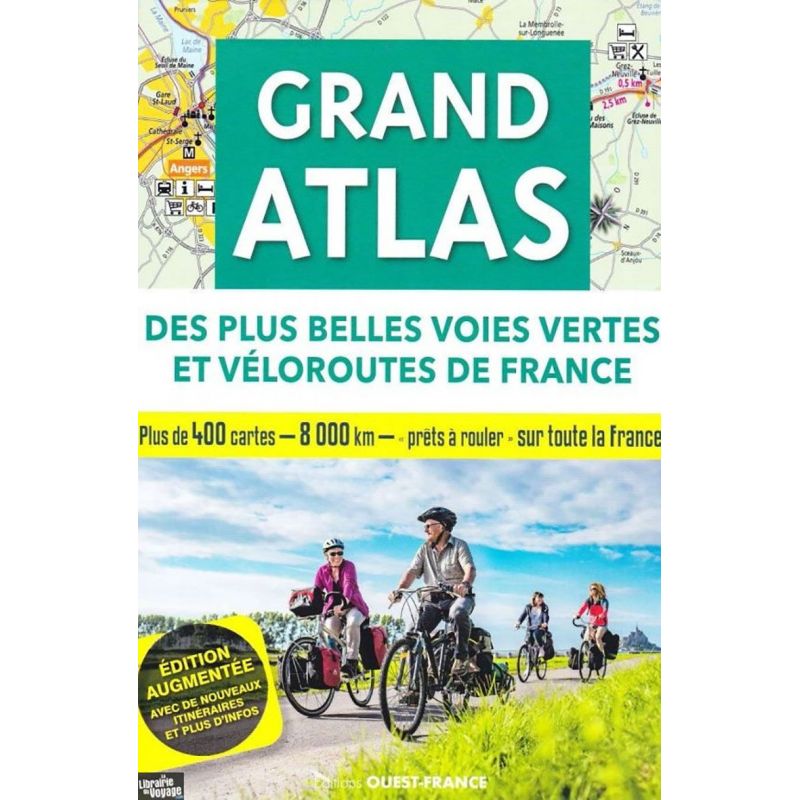 Poster plastifié - Voies vertes et véloroutes de la France (98 x 119 cm), IGN en 2023