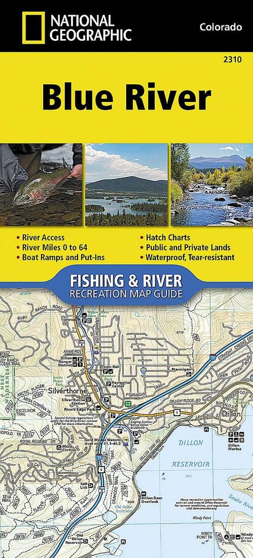 Blue River Map Guide | National Geographic carte pliée