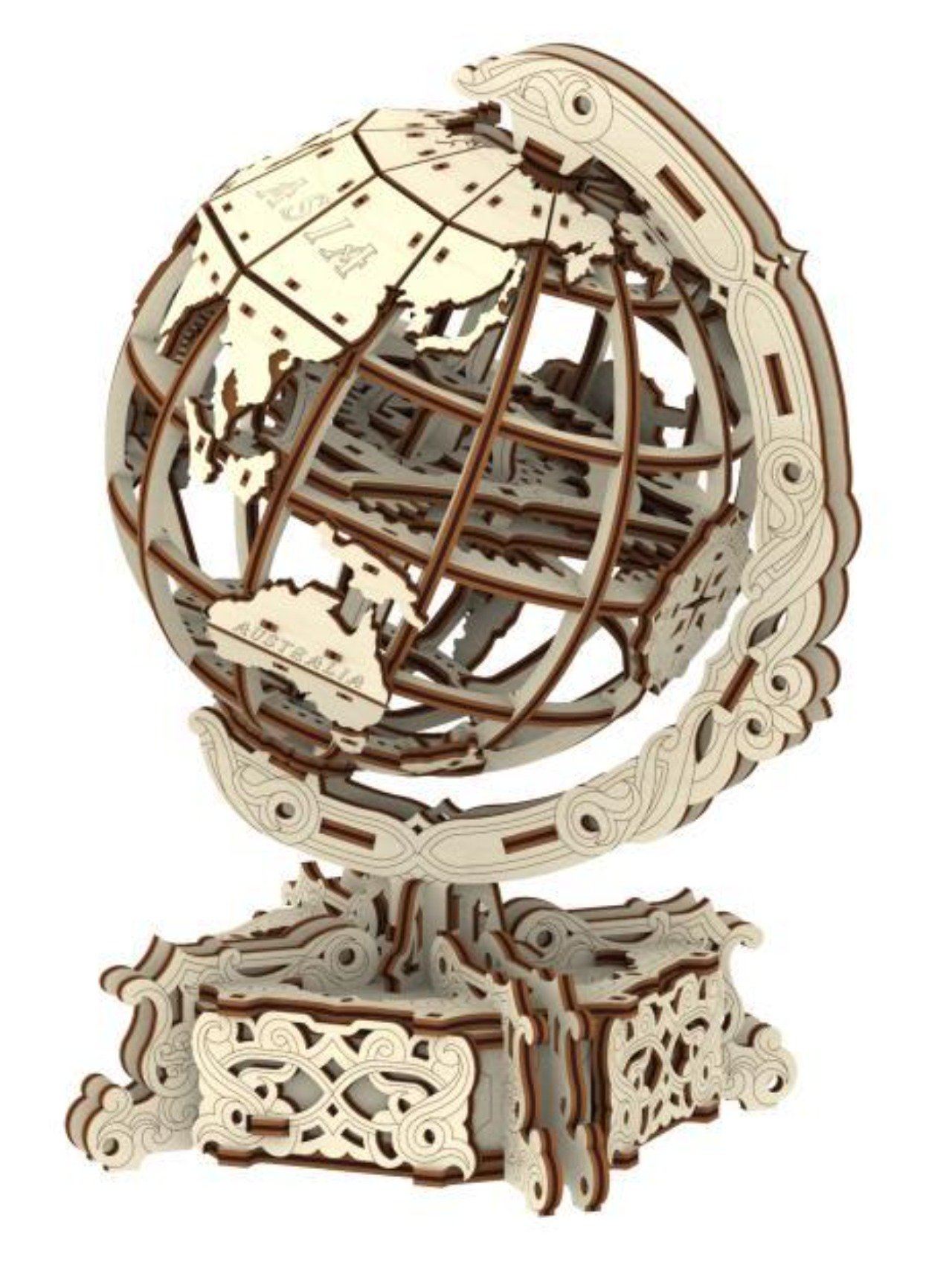 GRAND GLOBE TERRESTRE- PUZZLE EN BOIS 3D