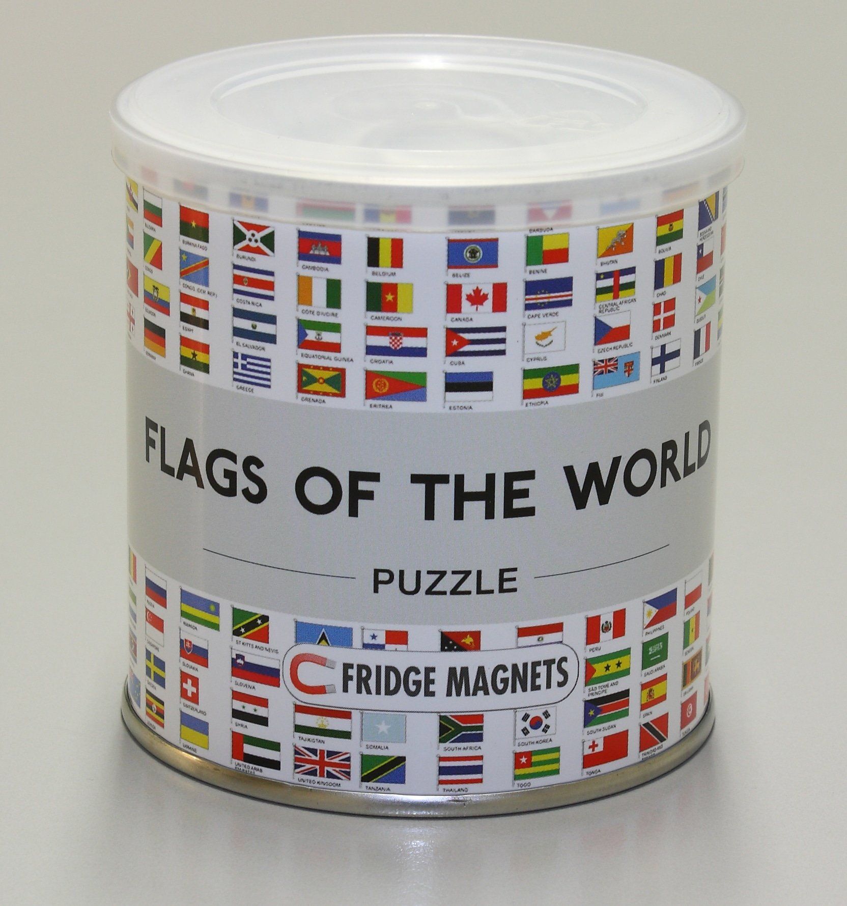 Puzzle magnétique - Drapeaux du monde (en anglais) - 100 pièces