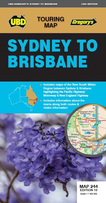 Carte routière n° 244 - Sydney à Brisbane | UBD Gregory's