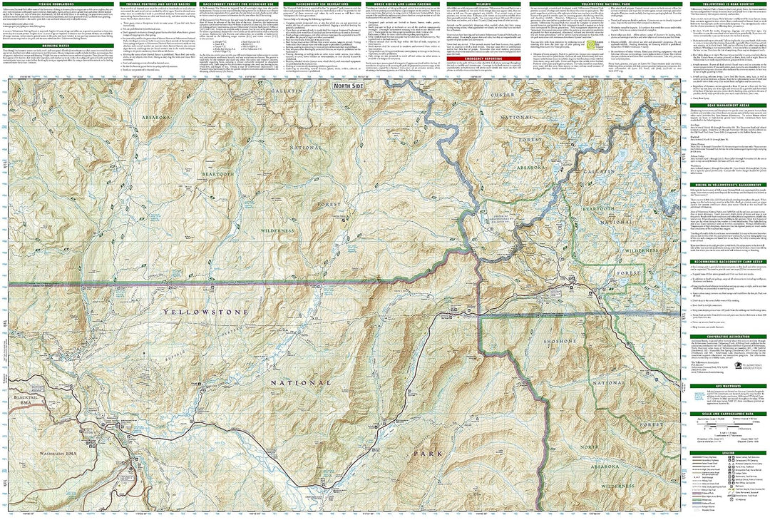 Carte de randonnée n° 304 - Tower, Canyon (Parc National de Yellowstone, USA) | National Geographic