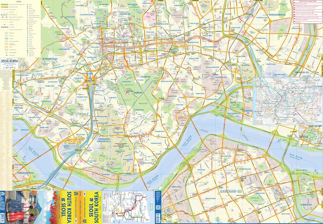 Carte de voyage - Corée du Sud & Plan de Séoul | ITM