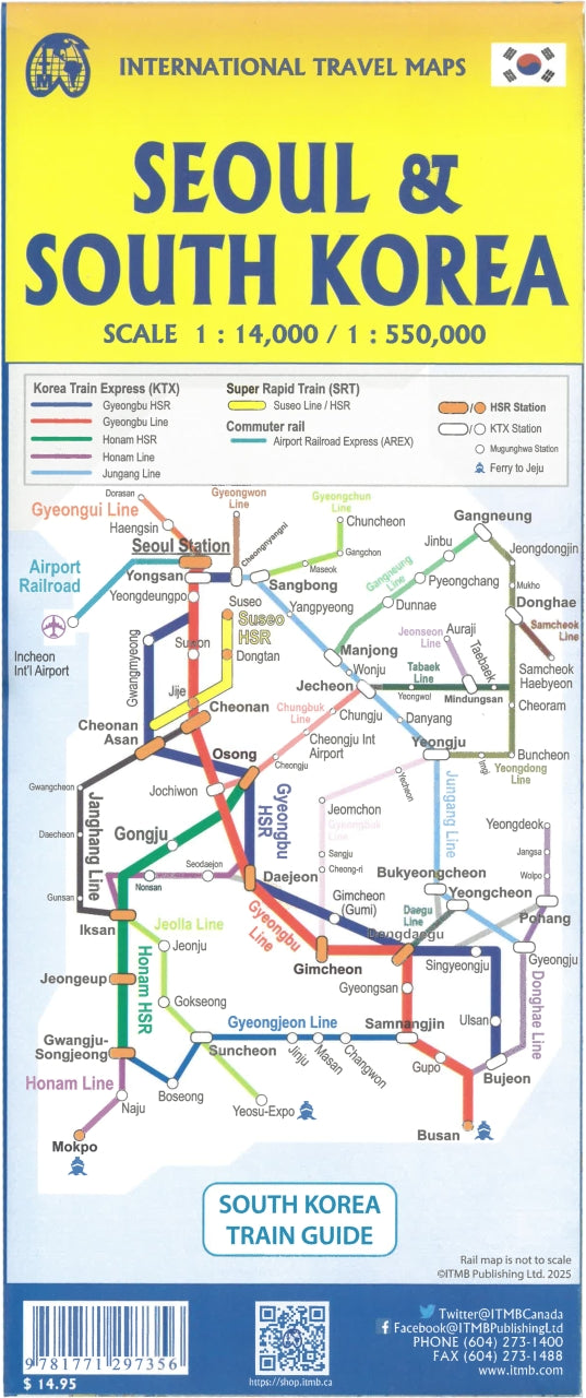 Carte de voyage - Corée du Sud & Plan de Séoul | ITM