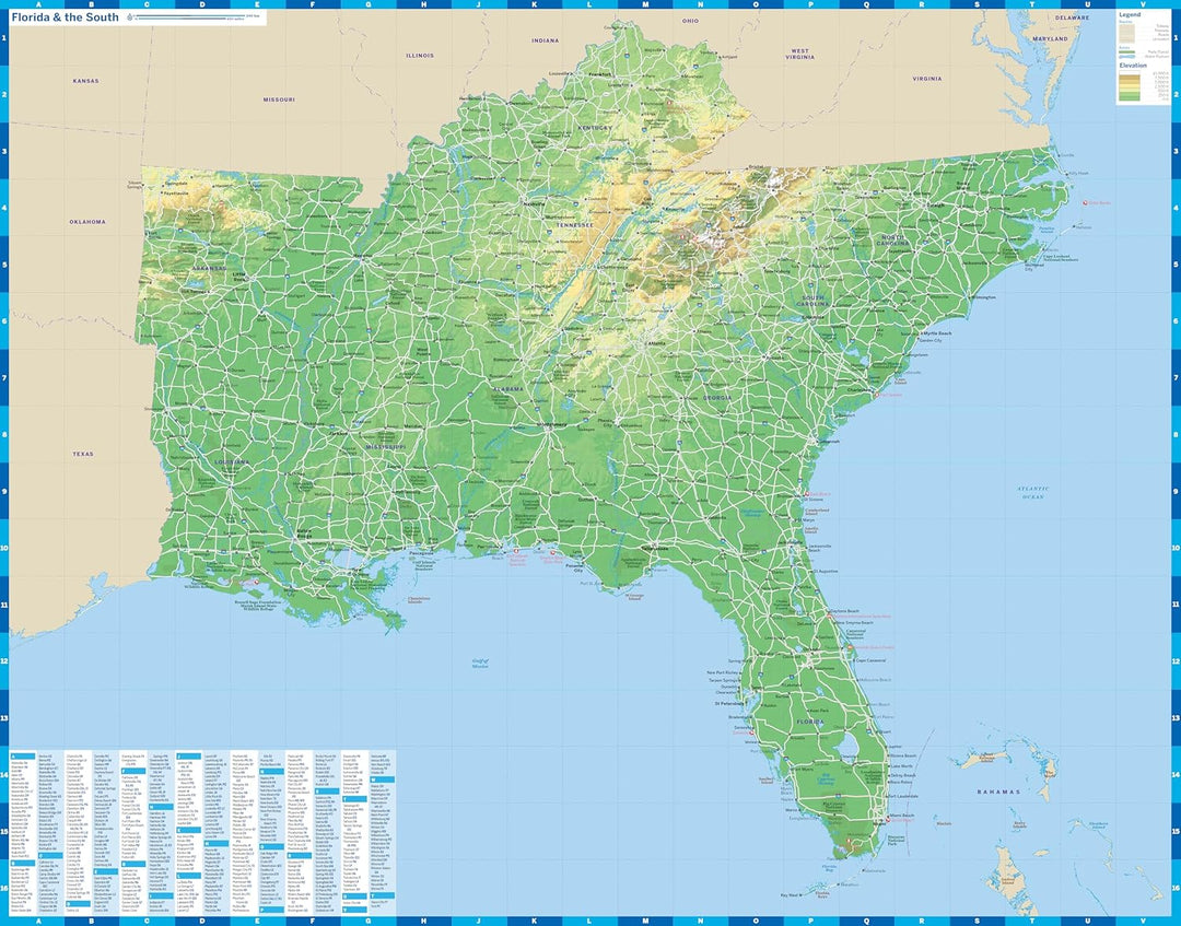 Carte de planification (en anglais) - Florida & the South | Lonely Planet