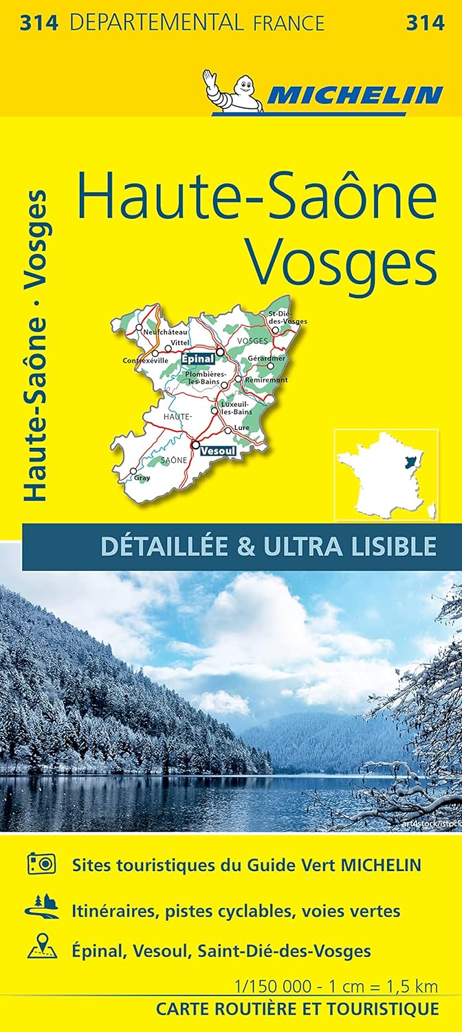 Carte départementale n° 314 - Haute-Saône & Vosges | Michelin