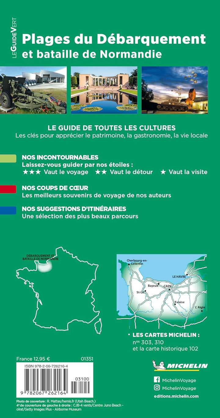 Guide Vert - Plages du Débarquement et bataille de Normandie - Édition 2024 | Michelin