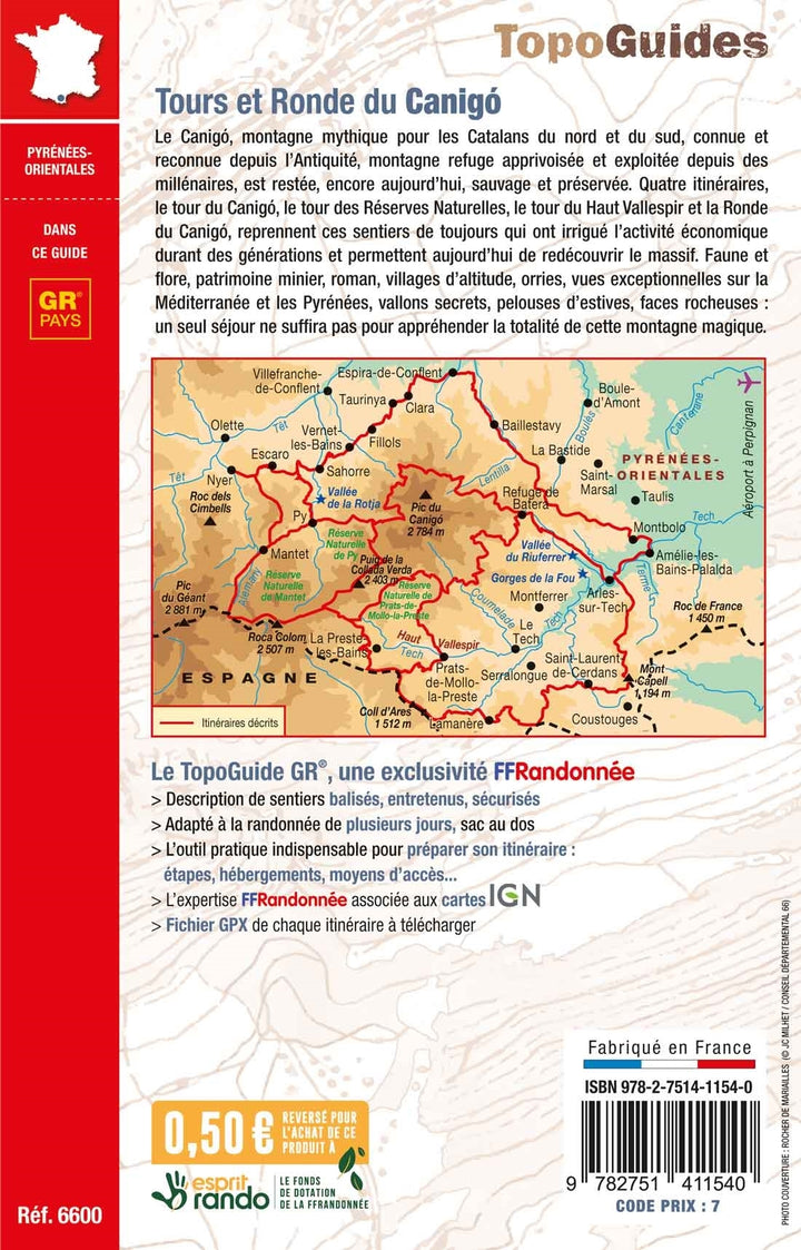 Topoguide de randonnée - Tours et Ronde du Canigó | FFR