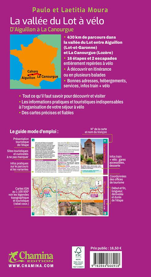 Guide vélo - La Vallée du Lot à vélo, d'Aiguillon à La Canourgue | Chamina