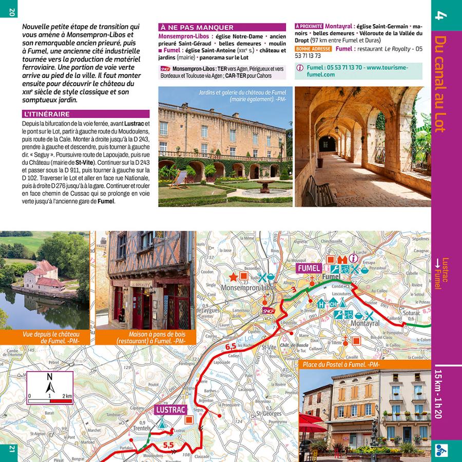 Guide vélo - La Vallée du Lot à vélo, d'Aiguillon à La Canourgue | Chamina