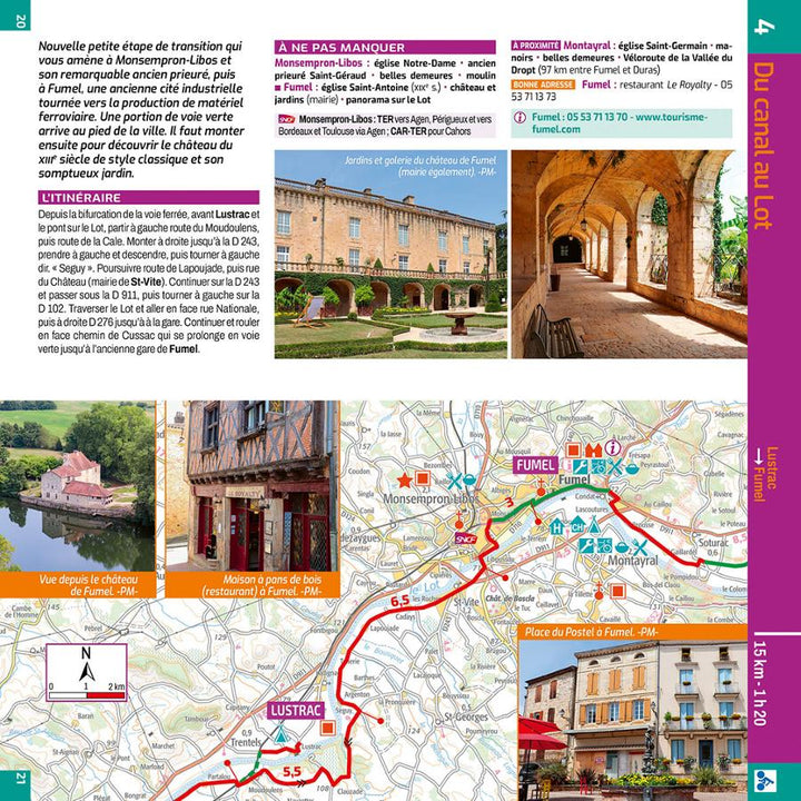Guide vélo - La Vallée du Lot à vélo, d'Aiguillon à La Canourgue | Chamina