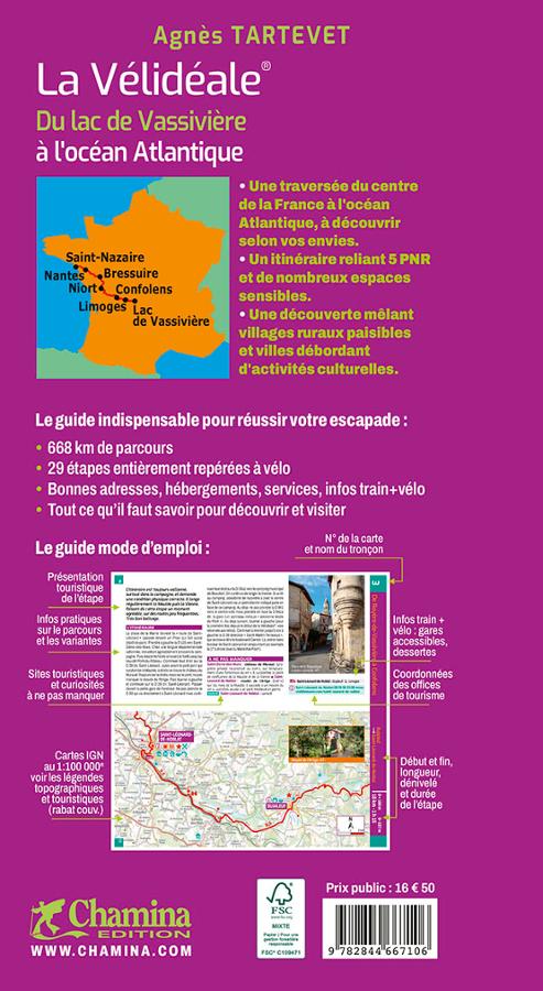 Guide vélo - La Vélidéale, du Lac de Vassivière à l'océan atlantique | Chamina