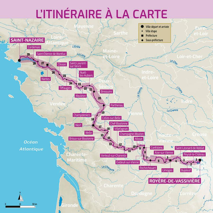 Guide vélo - La Vélidéale, du Lac de Vassivière à l'océan atlantique | Chamina