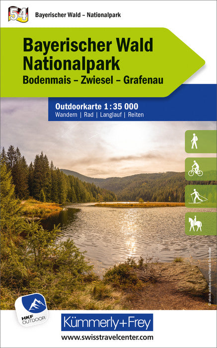 Carte de plein air n° WK.54 - Parc national de la Forêt de Bavière (Allemagne) | Kümmerly & Frey