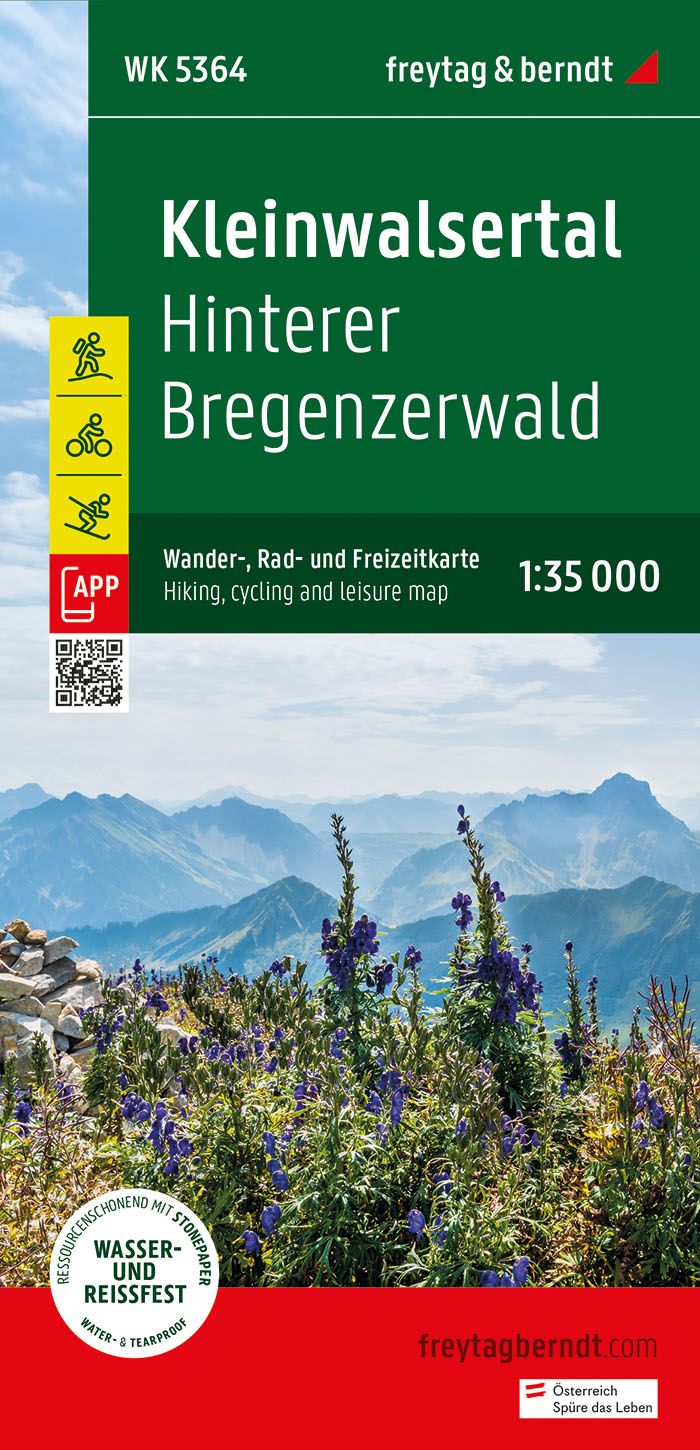 Carte de randonnée n° WK5364 - Kleinwalsertal, Hinterer Bregenzerwald | Freytag & Berndt