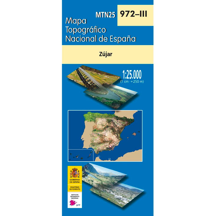 Carte topographique de l'Espagne n° 0972.3 - Zújar | CNIG - 1/25 000