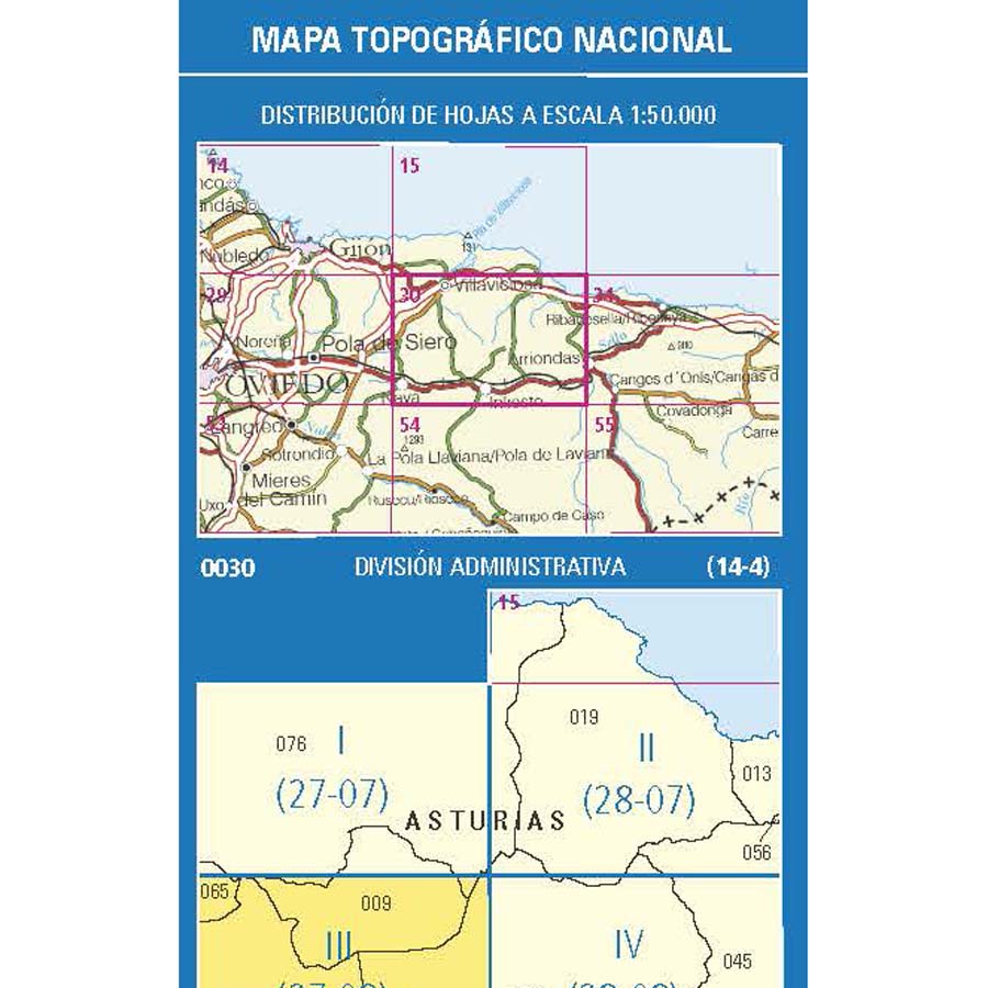 Carte topographique de l'Espagne n° 0030.3 - L'Infiestu | CNIG - 1/25 000