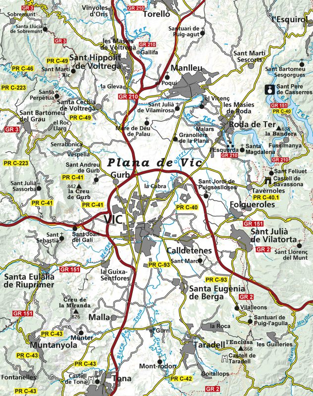 Carte de randonnée - Plana de Vic - Catalunya Central | Editorial Alpina