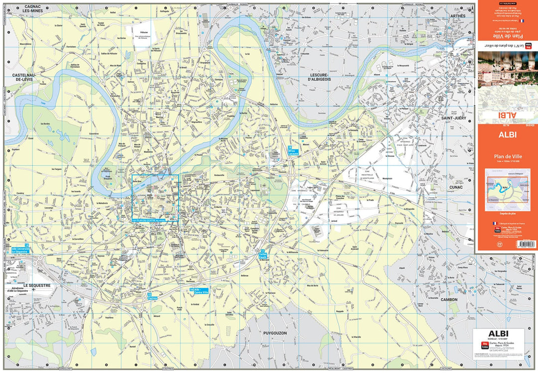 Albi, Tarn - Plan de ville | Blay Foldex carte pliée Blay Foldex 
