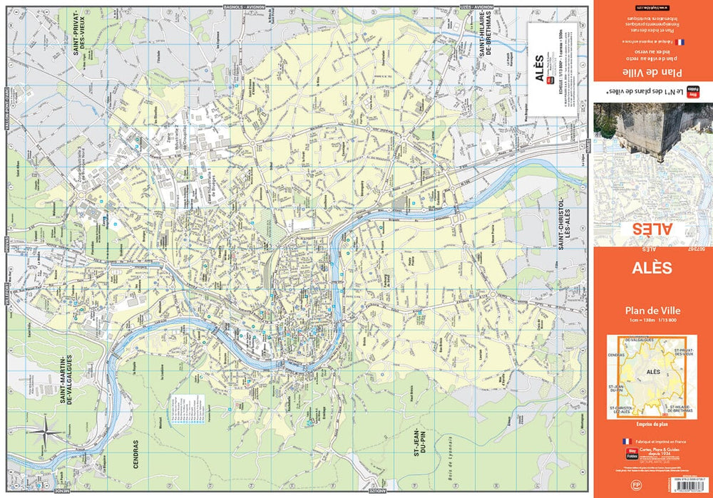 Alès, Gard - Plan de ville | Blay Foldex carte pliée Blay Foldex 