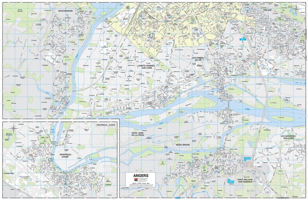 Angers - Plan de ville grand format | Blay Foldex carte pliée Blay Foldex 