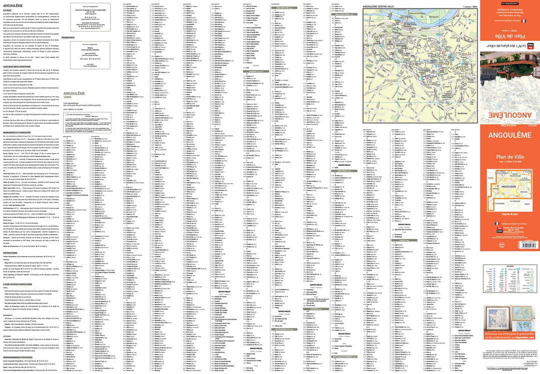 Angoulême, Charente - Plan de ville | Blay Foldex carte pliée Blay Foldex 